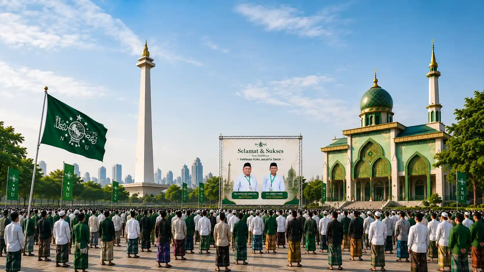 Kebersamaan pengurus dan warga PCNU Pengurus Cabang Kabupaten Indramayu